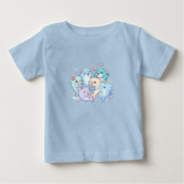 Bebé Camiseta infantil de delfines amigos lindos