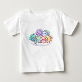 Bebé Camiseta infantil de familia de pavo real linda