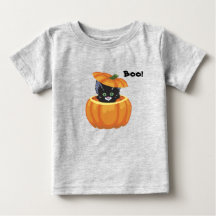 Camiseta infantil de gatito de calabaza de Hallowe