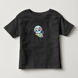 Bebé Camiseta infantil de gato astronauta