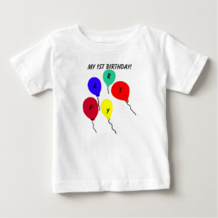 Bebé Camiseta infantil de globos de fiesta de cumpleaño