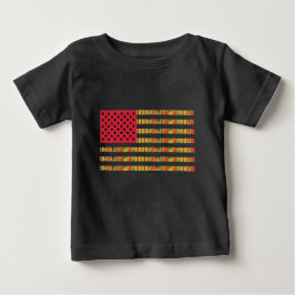 Bebé Camiseta infantil de la bandera afroamericana