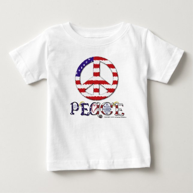 Bebé Camiseta infantil de la paz (Anverso)