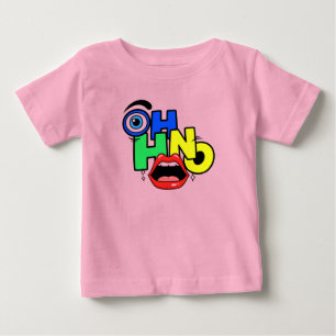 Bebé Camiseta infantil de labios descarados de arte pop
