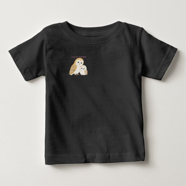 Bebé Camiseta infantil de lechuza común linda (Anverso)