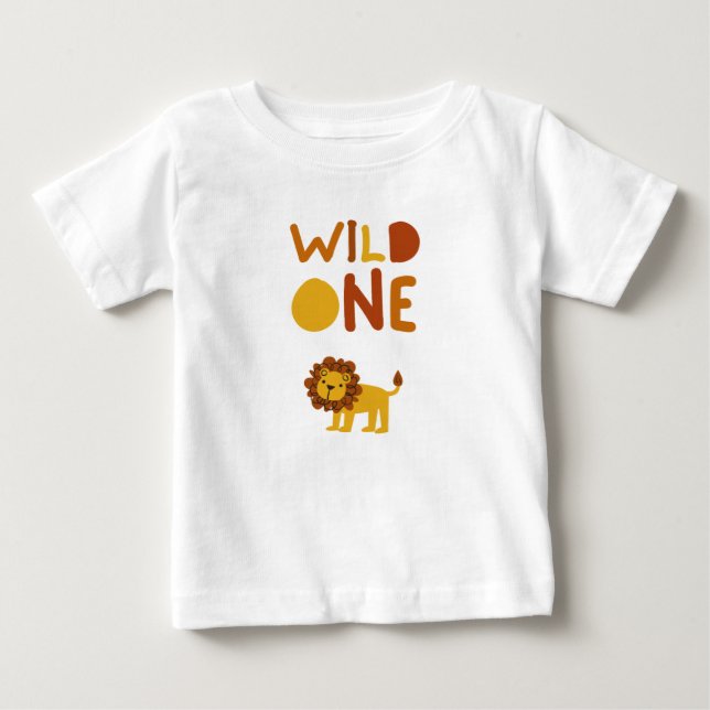 Bebé Camiseta infantil de león para el primer cumpleaño (Anverso)