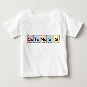 Bebé Camiseta infantil de los elementos periódicos del
