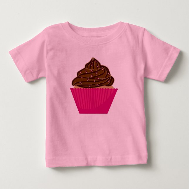 Bebé Camiseta infantil de magdalena de chocolate (Anverso)