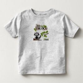 Bebé Camiseta infantil de mapache lindo en el bosque