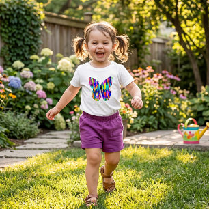 Bebé Camiseta infantil de mariposa con mezcla abstracta
