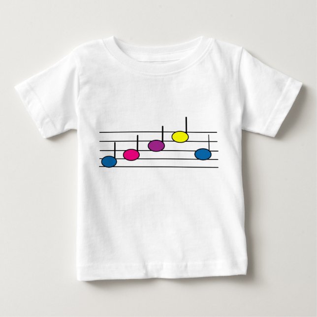 Bebé Camiseta infantil de Music Notes (Anverso)