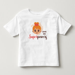 Bebé Camiseta infantil de niña con pecas y pelo rojo su
