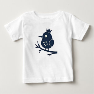 Bebé Camiseta infantil de pájaro coronado lindo