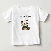 Camiseta infantil de panda comiendo bambú