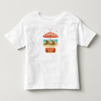 Bebé camiseta infantil de puesta de sol en la playa vin