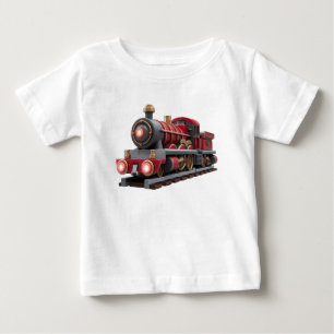Bebé Camiseta infantil de tren de vapor rojo clásico -