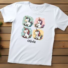 Bebé Camiseta infantil de unicornios garabateados lindo