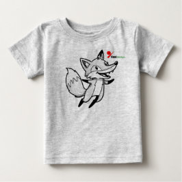 Bebé Camiseta Infantil de zorro saltarín feliz para niñ