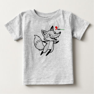 Bebé Camiseta Infantil de zorro saltarín feliz para niñ