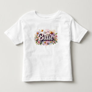 Bebé Camiseta infantil floral de princesa personalizada