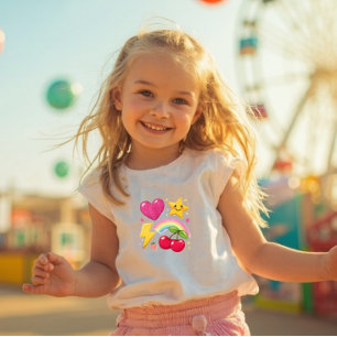 Bebé Camiseta infantil mezcla de iconos lindos Y2K