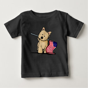Bebé Camiseta infantil para perro Cairn de USA
