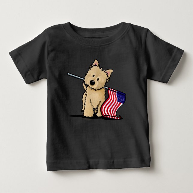 Bebé Camiseta infantil para perro Cairn de USA (Anverso)