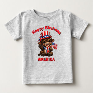Bebé Camiseta infantil patriótica de Búfalo (5ak)