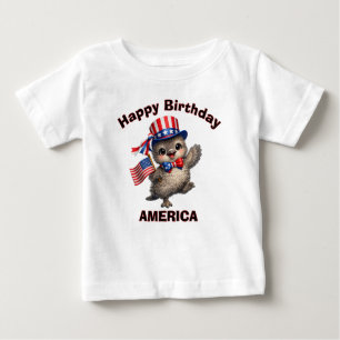 Bebé Camiseta infantil patriótica de Emu (4l)