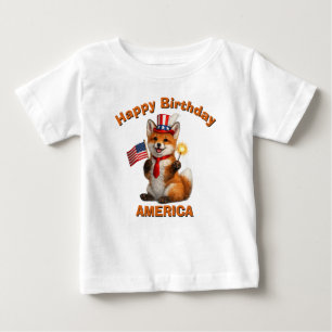Bebé Camiseta infantil patriótica de Fox (5s)