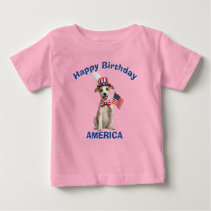 Bebé Camiseta infantil patriótica de galgo (2u)