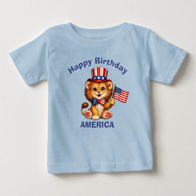 Bebé Camiseta infantil patriótica de León (5o) (Anverso)