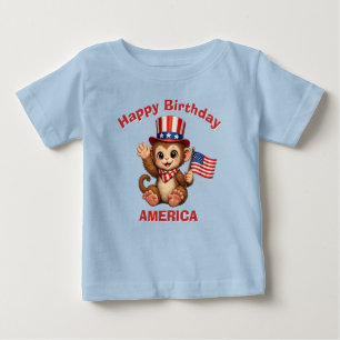 Bebé Camiseta infantil patriótica de mono (5g)