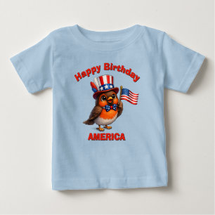 Bebé Camiseta infantil patriótica de Robin (4n)