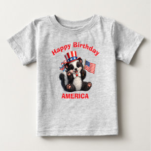 Bebé Camiseta infantil patriótica de Skunk (5ab)