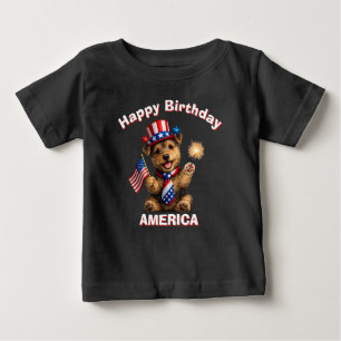 Bebé Camiseta infantil patriótica de Welsh Terrier (2ae