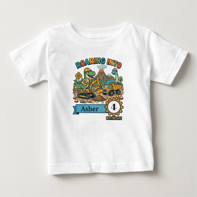 Bebé Camiseta infantil personalizada de cumpleaños de c (Anverso)