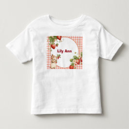 Bebé Camiseta infantil personalizada de fresa y ratón