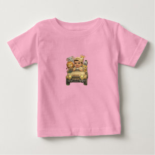 Bebé Camiseta Jeep de aventura Safari de niños lindos c