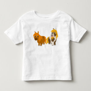 Bebé Camiseta linda de dos del dibujo animado niños de