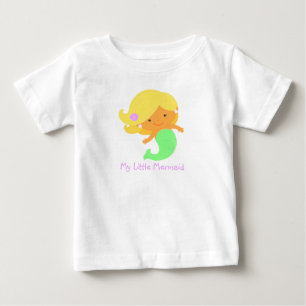 Bebé Camiseta linda de la sirena
