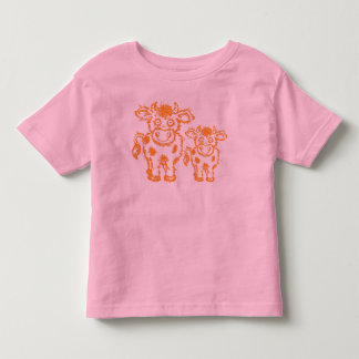 Bebé Camiseta linda de las vacas para los niños