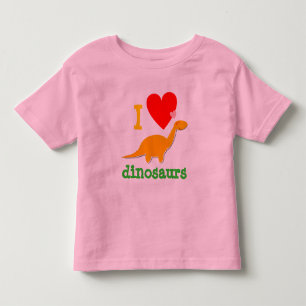 Bebé Camiseta linda de los dinosaurios del amor de I