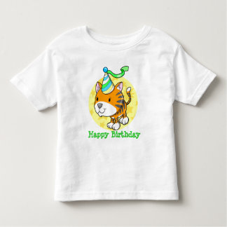 Bebé Camiseta linda del feliz cumpleaños de Cub de