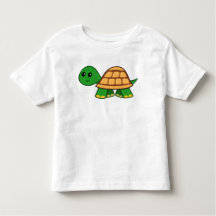 Camiseta linda del niño de la tortuga del dibujo