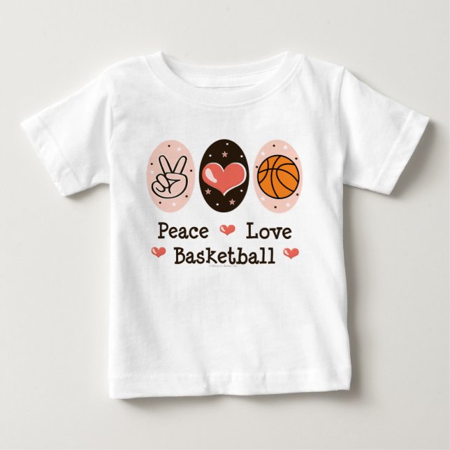Bebé Camiseta Long Sleeve de infante de baloncesto Peac (Anverso)
