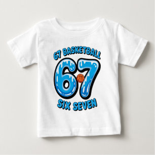 Bebé Camiseta Meme de Deportes 67 Basketball Six Seven