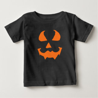 Bebé Camiseta Minimalista de Calabaza con Cara de Jack 