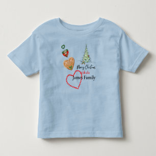 Bebé Camiseta Minimalista de moda navideña