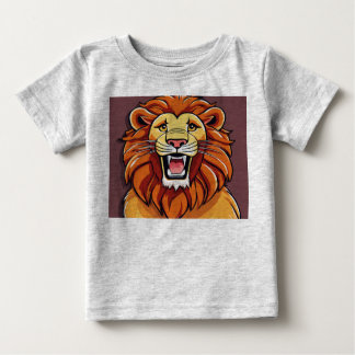 Bebé Camiseta Monocromática Con Logotipo De León Geomét
